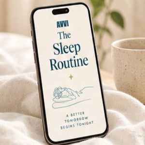 The Sleep Routine e-book on a phone